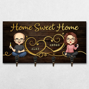 Fourrure, amour et famille - Porte-clés personnalisé pour couple, décoration d'intérieur - Cadeau de pendaison de crémaillère pour les membres de la famille, le mari et la femme, un anniversaire, les propriétaires d'animaux et les amoureux des animaux