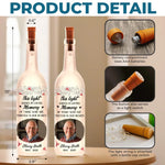 Custom Photo Time Passes, But Love Remains - Memorial Personalized Custom Bottle Lamp - Sympathy Gift For Family Members