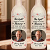Custom Photo Time Passes, But Love Remains - Memorial Personalized Custom Bottle Lamp - Sympathy Gift For Family Members
