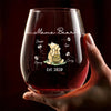 Let Your Love Be As Warm As Her Favorite Drink - Family Personalized Custom Wine Glass - Gift For Mom, Grandma