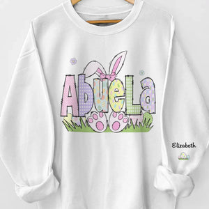 Grandma’s Love Is My Strength - Family Personalized Custom Unisex Sweatshirt, Hoodie With Design On Sleeve - Gift For Mom, Grandma