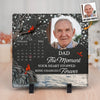 Photo personnalisée Le moment où votre cœur s'est arrêté Le mien a changé pour toujours - Mémorial personnalisé Pierre carrée personnalisée avec support - Cadeau de condoléances pour les membres de la famille
