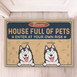 Home Is Where The Pets Are - Dog & Cat Personalized Custom Home Decor Decorative Mat - House Warming Gift For Dog Lovers, Cat Lovers