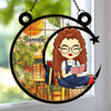 Perfect Little Gifts For Book Lovers And More - Family Personalized Window Hanging Suncatcher Ornament - Gift For Yourself, Best Friends, Siblings, Family Members, Book Lovers