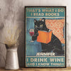 I Drink Wine And I Know Things - Family Personalized Custom Vertical Poster - Gift For Yourself, Best Friends, Siblings, Family Members