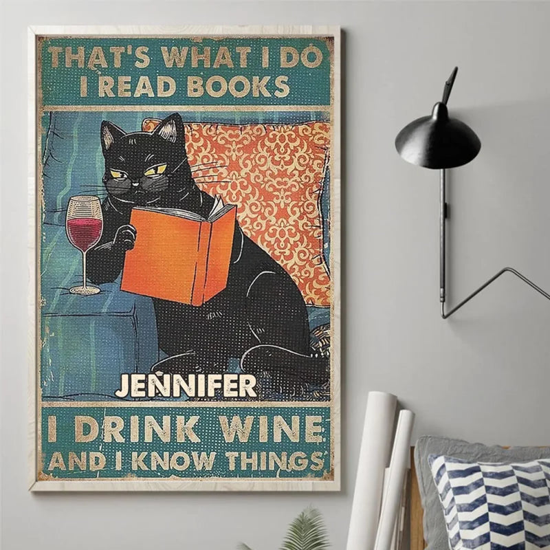 I Drink Wine And I Know Things - Family Personalized Custom Vertical Poster - Gift For Yourself, Best Friends, Siblings, Family Members