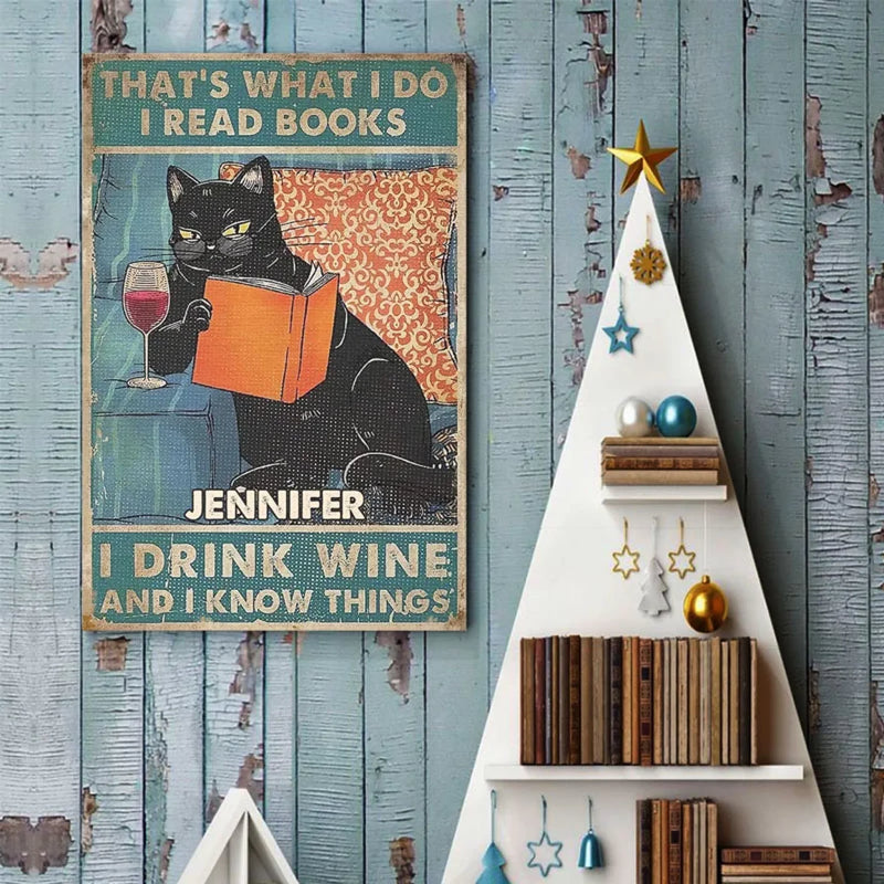 I Drink Wine And I Know Things - Family Personalized Custom Vertical Poster - Gift For Yourself, Best Friends, Siblings, Family Members