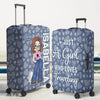 Perfect For The Traveler Who Follows Their Heart - Travel Personalized Custom Luggage Cover - Summer Vacation Gift, Gift For Adventure Travel Lovers