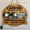 Ajoutez de la passion à votre intérieur avec des cadeaux thématiques - Panneau en bois personnalisé pour couple - Cadeau de pendaison de crémaillère pour mari, femme, amoureux du camping, vous-même