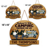 Add Passion To Your Home With Themed Gifts - Couple Personalized Custom Shaped Home Decor Wood Sign - House Warming Gift For Husband Wife, Camping Lovers, Yourself