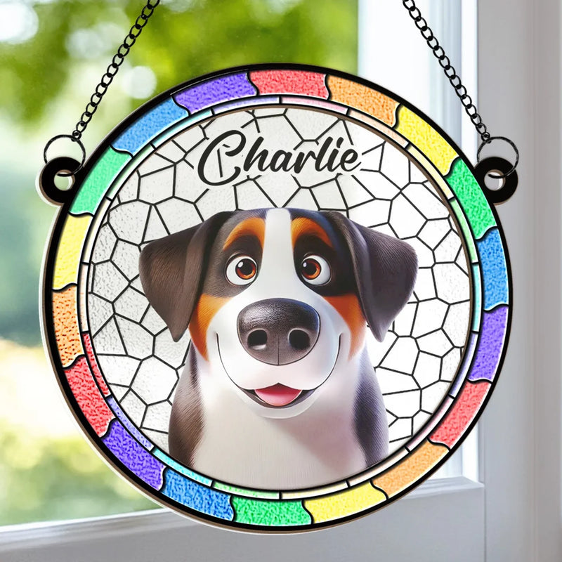 A Pup’s Peek Is A Heart’s Treat - Dog Personalized Window Hanging Suncatcher Ornament - Gift For Pet Owners, Pet Lovers