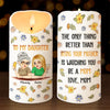 Growing Together, Loving Forever - Family Personalized Custom 3D Inflated Effect Printed LED Candle - Mother's Day, Gift For Mom, Daughter