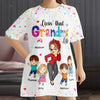 You Fill My Heart With Love - Family Personalized Custom Women's Sleep Tee - Mother's Day Gift For Mom, Grandma
