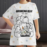 A Hug From Every Grandkid - Family Personalized Custom Women's Sleep Tee - Mother's Day Gift For Mom, Grandma