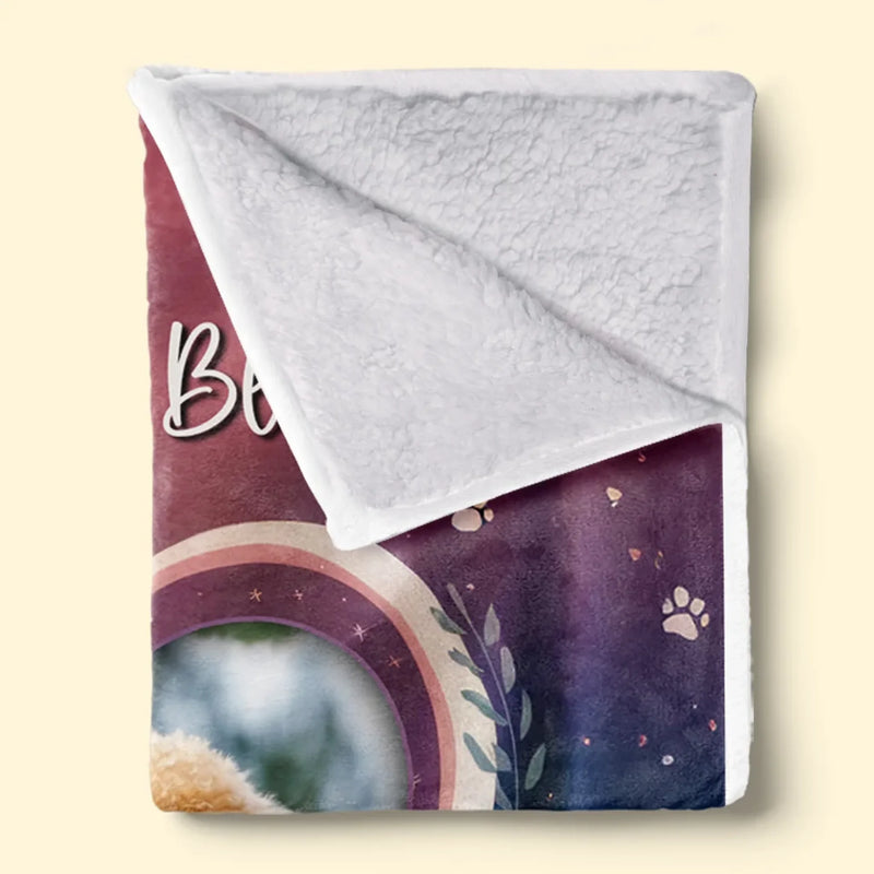 Custom Photo Love Never Fades - Memorial Personalized Custom Blanket - Sympathy Gift For Pet Owners, Pet Lovers