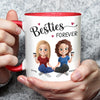 Crazy Together, Unbreakable Forever - Bestie Personalized Custom Accent Mug - Gift For Best Friends, BFF, Sisters