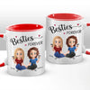 Crazy Together, Unbreakable Forever - Bestie Personalized Custom Accent Mug - Gift For Best Friends, BFF, Sisters
