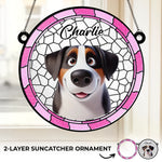 A Pup’s Peek Is A Heart’s Treat - Dog Personalized Window Hanging Suncatcher Ornament - Gift For Pet Owners, Pet Lovers
