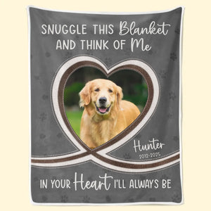 Couverture personnalisée avec photo de votre famille - Cadeau de condoléances pour les propriétaires et les amoureux des animaux