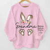 You're My Sweetest Easter Treat - Family Personalized Custom Unisex Sweatshirt, Hoodie With Design On Sleeve - Easter Gift For Mom, Grandma