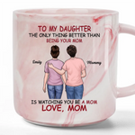 Seeing You As A Mother Is My Greatest Joy - Family Personalized Custom Marble Mug - Mother's Day, Gift For Daughter
