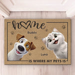 This House Is Run By Paws And Ruled By Chaos - Dog & Cat Personalized Custom Home Decor Decorative Mat - House Warming Gift For Dog Lovers, Cat Lovers