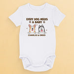 A Sweet Way To Celebrate Your Baby And Furry Friend - Dog Personalized Custom Baby Onesie - Baby Shower Gift, Gift For Pet Owners, Pet Lovers