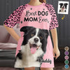 Custom Photo Happiness Is A Pup By Your Side - Dog & Cat Personalized Custom Women's Sleep Tee - Gift For Pet Owners, Pet Lovers