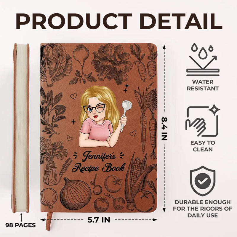 Take A Moment For Yourself Every Day - Family Personalized Custom Leather Journal - Mother's Day Gift For Mom, Yourself, Best Friends, Siblings, Family Members