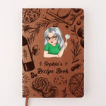 A Daily Note To Be Kind To Yourself - Family Personalized Custom Leather Journal - Mother's Day Gift For Bakers, Pastry Enthusiasts