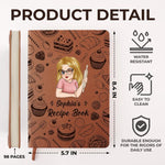 A Daily Note To Be Kind To Yourself - Family Personalized Custom Leather Journal - Mother's Day Gift For Bakers, Pastry Enthusiasts