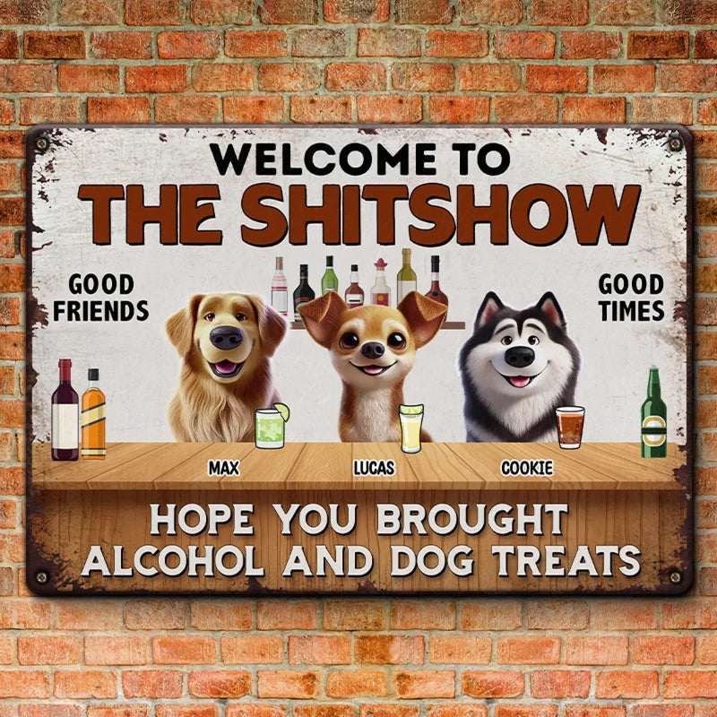 Welcome To My Station - Dog Personalized Custom Home Decor Metal Sign - House Warming Gift For Pet Owners, Pet Lovers