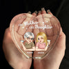 Like Mother Like Daughter - Family Personalized Custom 3D Crystal Heart Shaped - Mother's Day, Gift For Mom