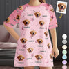 Custom Photo Life Is Better With A Furry Friend - Dog & Cat Personalized Custom Women's Sleep Tee - Gift For Pet Owners, Pet Lovers