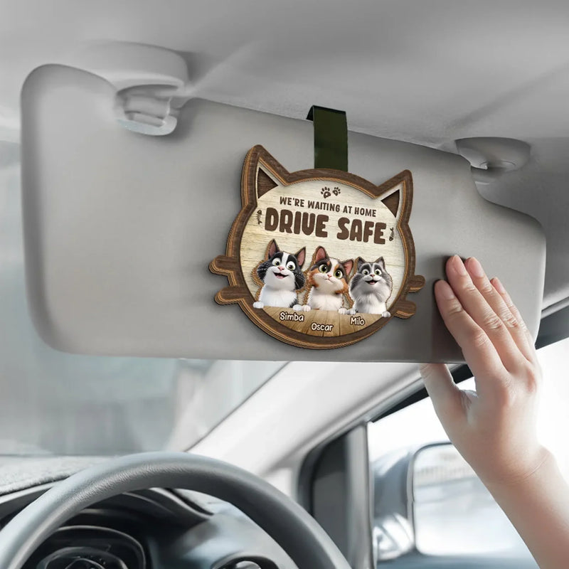 Arrive Safe, Cuddle Later - Cat Personalized Custom Car Visor Clip - Gift For Cat Lovers