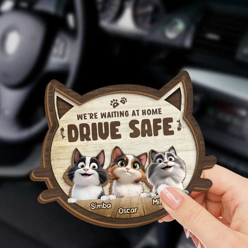 Arrive Safe, Cuddle Later - Cat Personalized Custom Car Visor Clip - Gift For Pet Owners, Pet Lovers