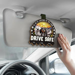I'm Waiting At The Door, Drive Safe - Dog Personalized Custom Car Visor Clip - Gift For Dog Lovers
