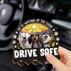 I'm Waiting At The Door, Drive Safe - Dog Personalized Custom Car Visor Clip - Gift For Pet Owners, Pet Lovers