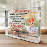 Custom Photo Baby Gifts for Mommy - Personalized Shaped Acrylic Plaque