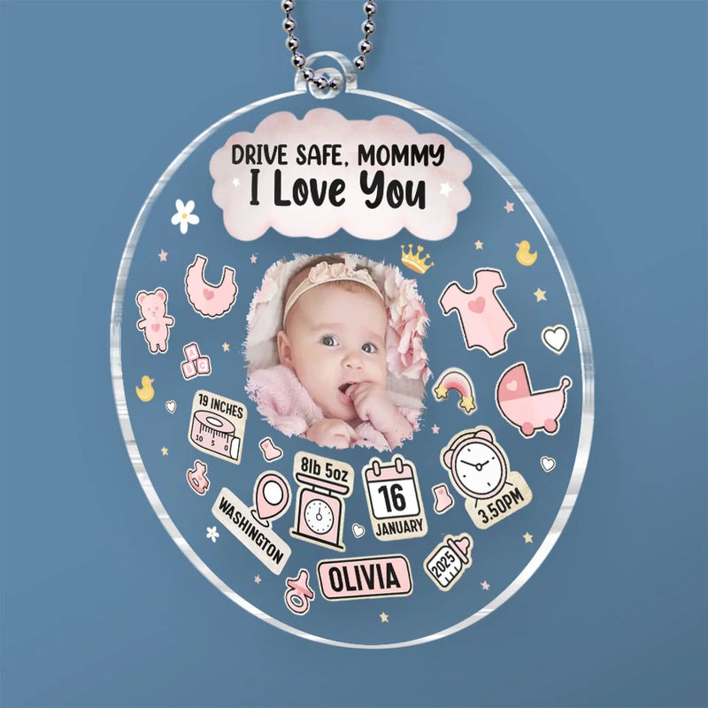Custom Photo A Special Bond, A Special Day - Family Personalized Custom Car Ornament - Acrylic Custom Shaped - Mother's Day, Baby Shower Gift, Gift For First Mom