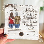 Always Linked By Love And Care - Family Personalized Custom Music Fridge Magnet That Can Play Songs - Mother's Day Gift For Mom, Daughter