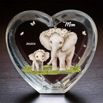 Mom, You Make Life Beautiful - Family Personalized Custom 3D Crystal Heart Shaped - Mother's Day, Gift For Mom