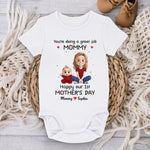 You're Doing An Amazing Job, Mommy - Family Personalized Custom Baby Onesie - Mother's Day, Baby Shower Gift, Gift For New Moms, Mom