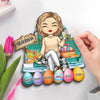 A Grandma’s Love Never Goes Out Of Style - Family Personalized Custom 2-Layered Wooden Plaque With Stand - Easter Gift For Mom, Grandma