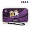 Purrfect Love, Pawsome Life – Portefeuille long en cuir personnalisé pour chien et chat – Cadeau pour propriétaires et amoureux des animaux