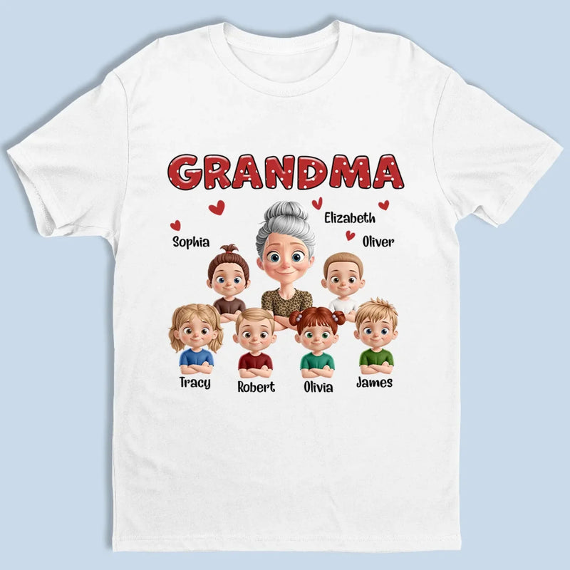 A Home Without Grandma Is Just A House - Family Personalized Custom Unisex T-shirt, Premium T-shirt, Hoodie - Mother's Day Gift For Mom, Grandma