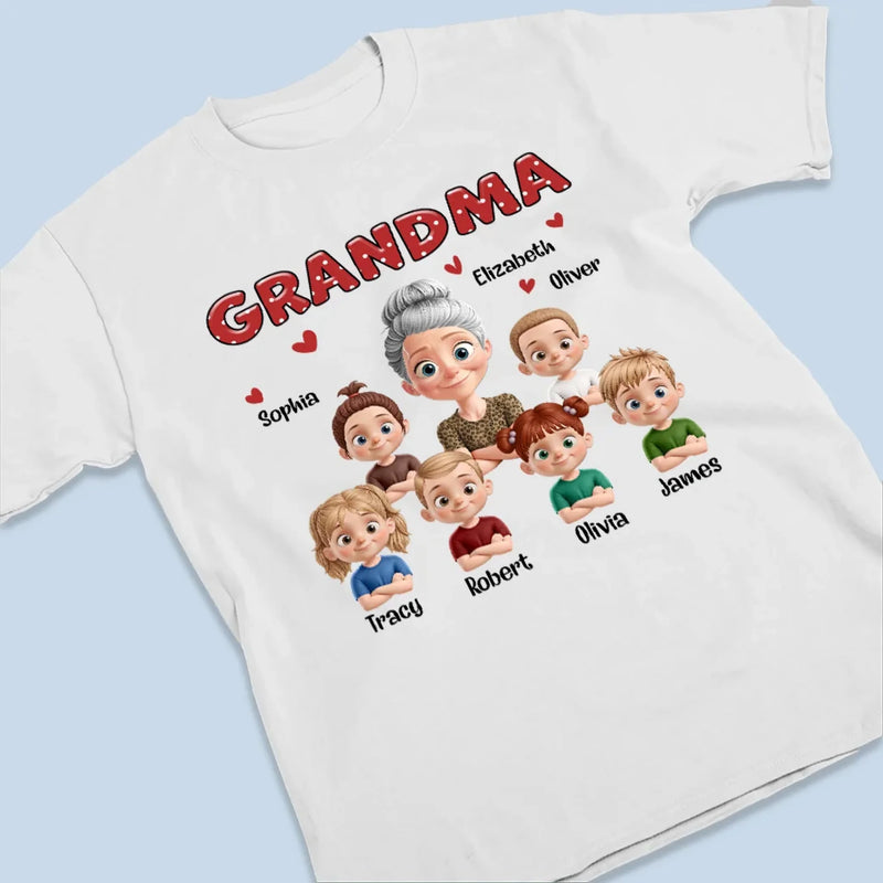 A Home Without Grandma Is Just A House - Family Personalized Custom Unisex T-shirt, Premium T-shirt, Hoodie - Mother's Day Gift For Mom, Grandma