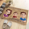 Love Begins At Home - Family Personalized Custom Home Decor Decorative Mat - House Warming Gift For Family Members