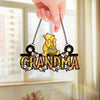 The Love Between A Grandma And Grandchild Is Forever - Family Personalized Window Hanging Suncatcher Ornament - Mother's Day, Gift For Mom, Grandma