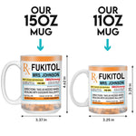 Fukitol Rx Prescription For Recharging Your Mind And Soul - Friend Personalized Custom Mug - New Arrival, Gift For Best Friends, Sisters, Family Members, Coworkers  AMZ